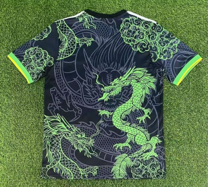 Fans Version 2025-2026 Real Madrid Black/Green Dragon Soccer Jersey Real Football Shirt