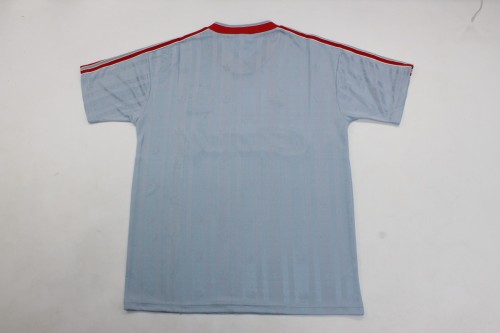 Retro Jersey 1988-1989 Liverpool Away Grey Soccer Jersey Vintage Football Shirt