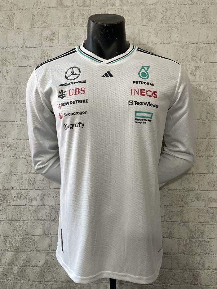 Long Sleeve 2025 Mecerdes White Shirt Racing T-shirt