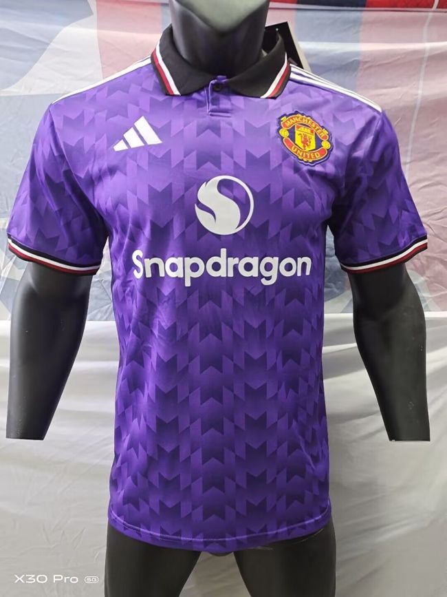 Fan Version 2025-2026 Manchester United Purple Soccer Polo