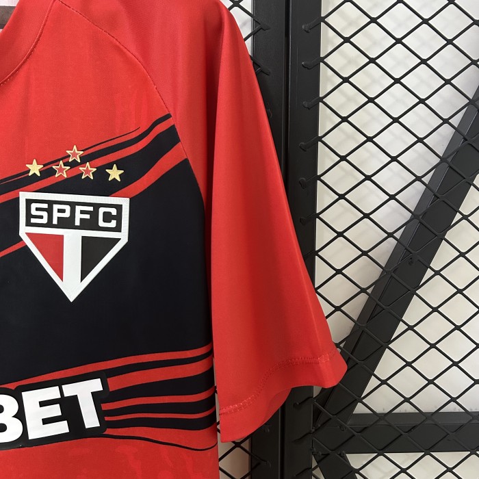 Fans Version 2025-2026 Sao Paulo Red Soccer Training Jersey Football Shirt