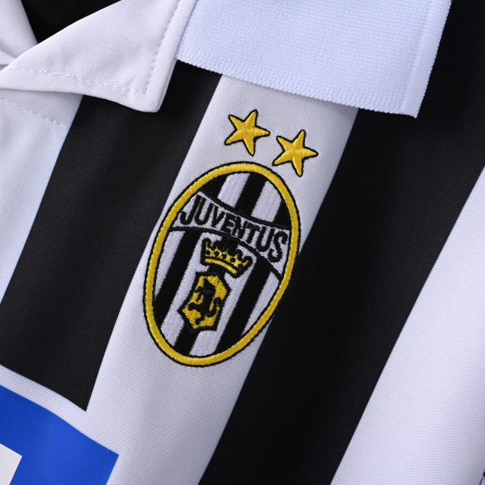 Retro Jersey 1999-2000 Juventus Home Black/White Soccer Jersey Vintage Football Shirt
