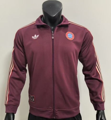 Retro Model 2025 Bayern Munich Red Soccer Jacket