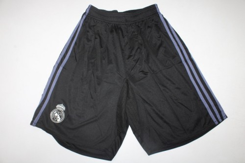 Retro Shorts 2016-2017 Real Madrid Third Away Black Soccer Shorts Football Shorts