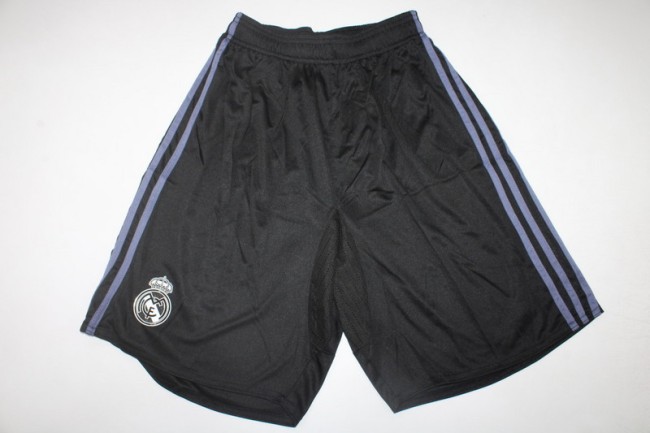 Retro Shorts 2016-2017 Real Madrid Third Away Black Soccer Shorts Football Shorts