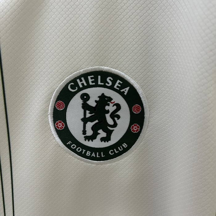 without Sponor Logo Fan Version 2025-2026 Chelsea Away White Soccer Jersey Football Shirt