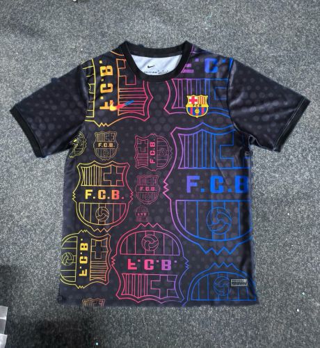 Barca Camisetas de Futbol Fans Version 2025-2026 Barcelona Black Special Edition Soccer Jersey