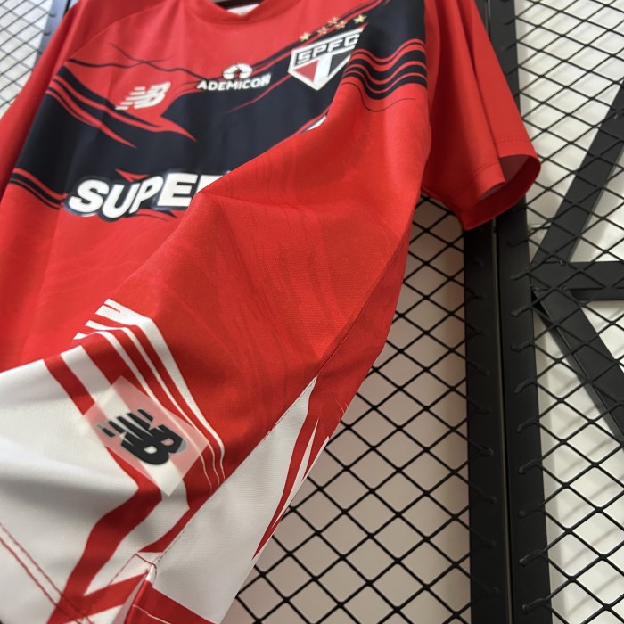 Fans Version 2025-2026 Sao Paulo Red Soccer Training Jersey Football Shirt