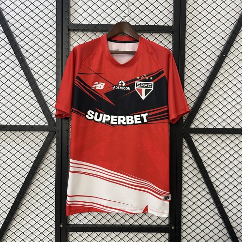 Fans Version 2025-2026 Sao Paulo Red Soccer Training Jersey Football Shirt