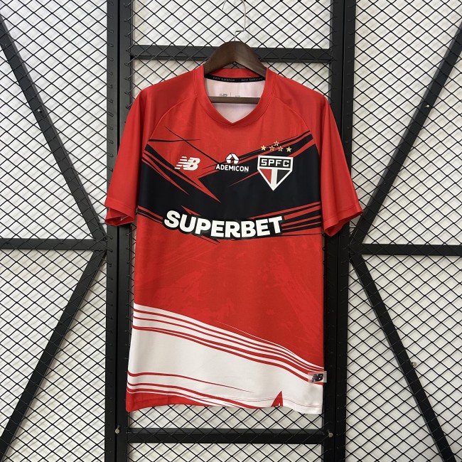 Fans Version 2025-2026 Sao Paulo Red Soccer Training Jersey Football Shirt