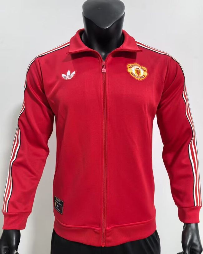 Retro Model 2025 Manchester United Red Soccer Jacket