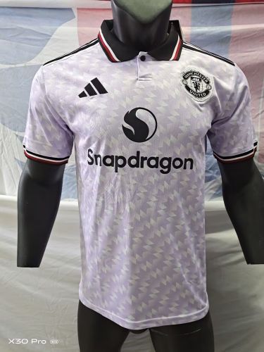 Fan Version 2025-2026 Manchester United Light Purple Soccer Polo