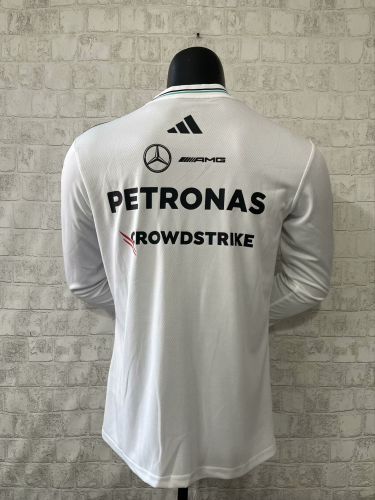 Long Sleeve 2025 Mecerdes White Shirt Racing T-shirt