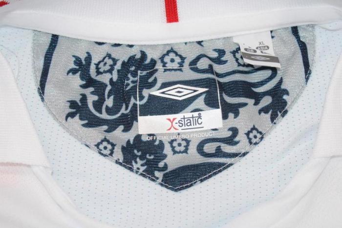 with Euro Patch Retro Jersey Long Sleeve 2006 England Home Soccer Jersey