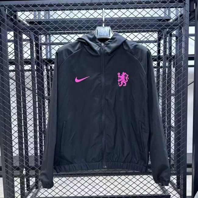 2025-2026 Chelsea Black Soccer Windbreaker Jacket Football Jacket