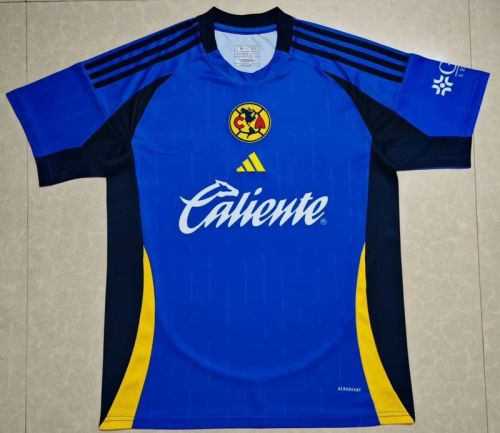 Fan Version 2025-2026 Club America Aguilas Blue Soccer Training Jersey Football Shirt