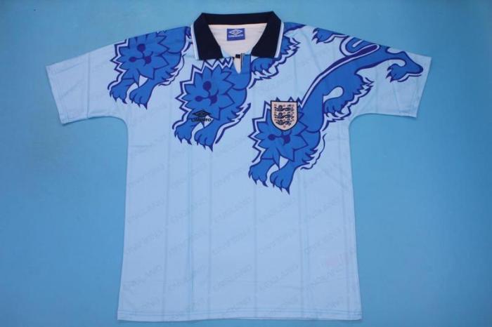 Retro Jersey 1992 England SHEARER 9 Away Blue Soocer Jersey Vintage Football Shirt