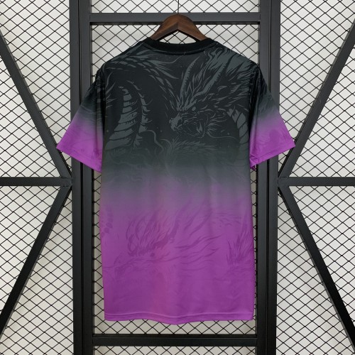 Fans Version 2025-2026 Real Madrid Black/Purple Dragon Soccer Jersey Real Football Shirt