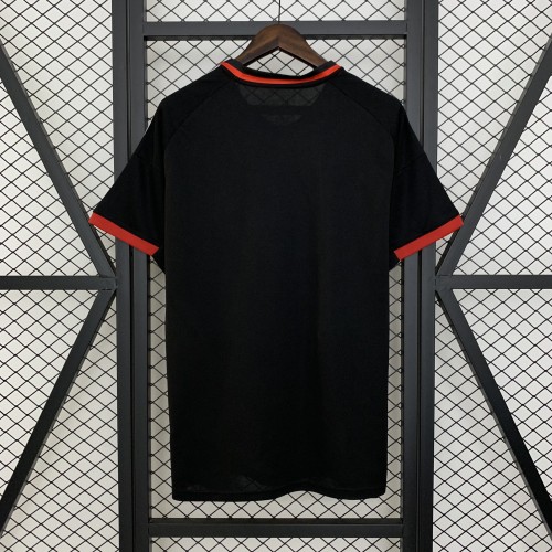 Fans Version 2025-2026 Real Madrid Black/Red Flower Soccer Jersey Real Football Shirt
