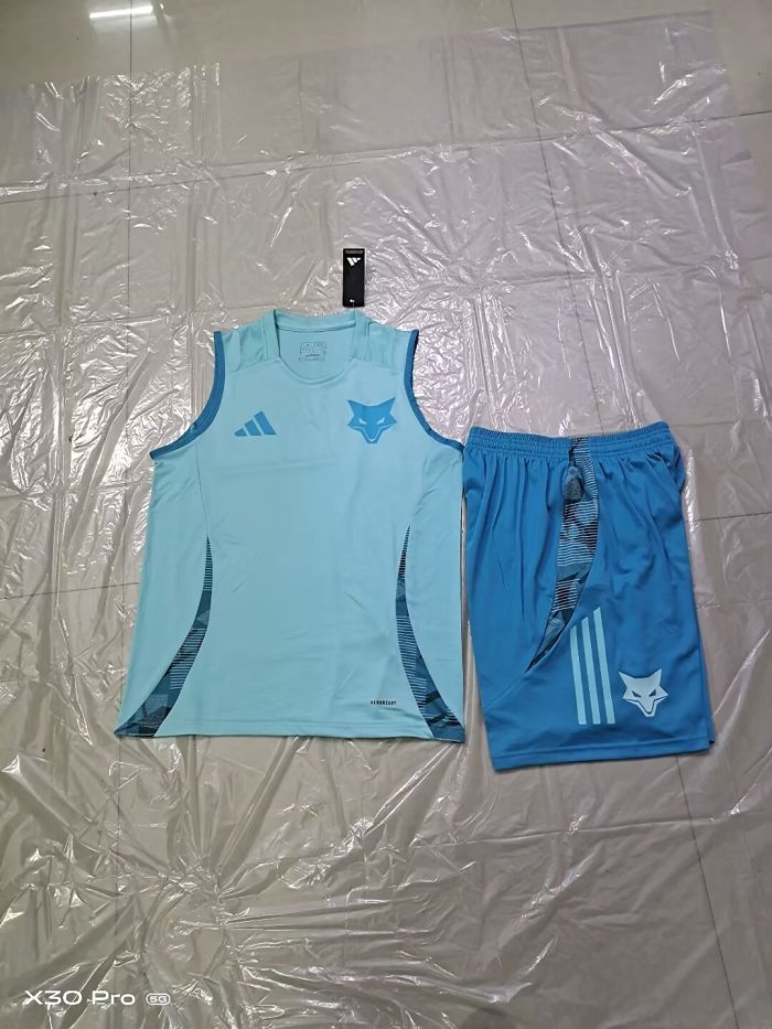 Adult Uniform 2025-2026 Cruzeiro Soccer Training Vest and Shorts Football Set