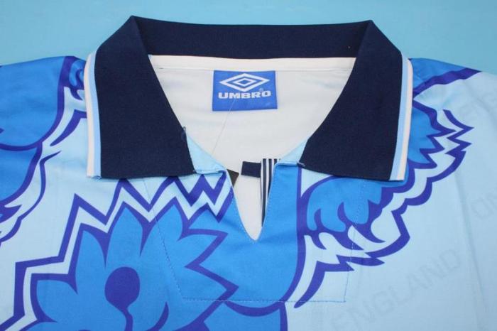 Retro Jersey 1992 England Away Blue Soocer Jersey Vintage Football Shirt