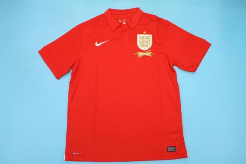 Retro Jersey 2013 England Away Red Soccer Jersey Vintage Football Shirt
