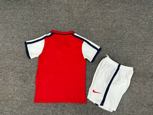 Retro Youth Uniform Kids Kit 2000-2002 Arsenal Home Soccer Jersey Shorts Vintage Child Football Set