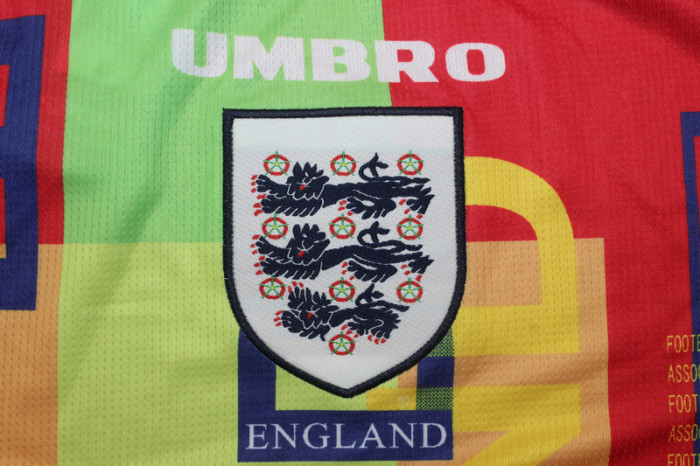 Retro Jersey Long Sleeve 1996 England 1 SEAMAN Orange Soccer Jersey Vintage Football Shirt