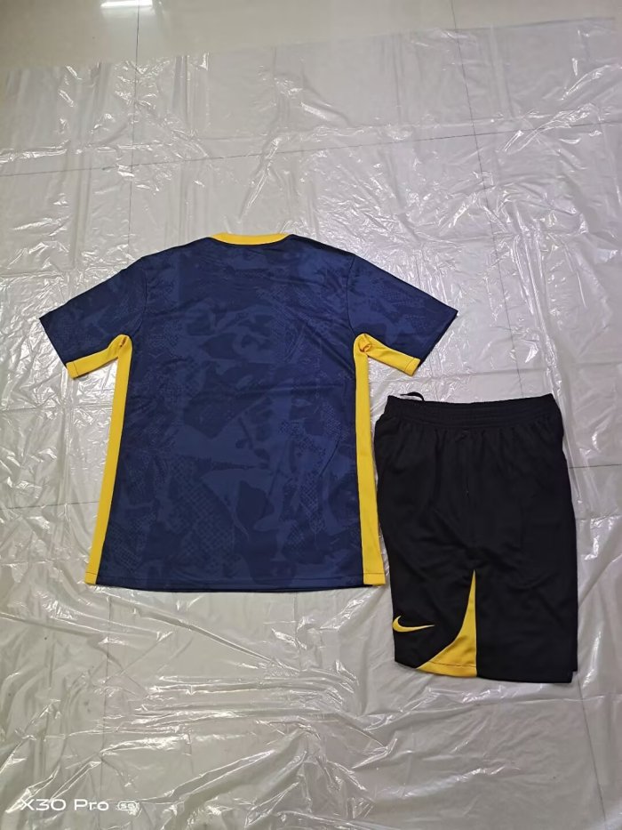 Adult Uniform 2025-2026 Inter Milan Dark Blue Soccer Training Shirt and Shorts Football Set