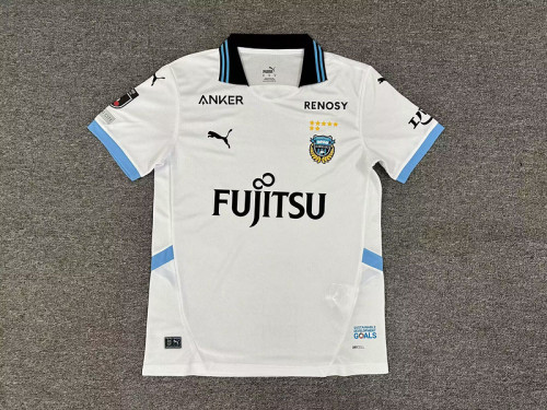 Fan Version 2025-2026 Kawasaki Frontale Away White Soccer Jersey Football Shirt