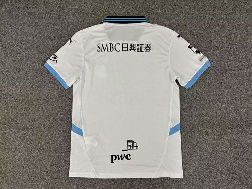 Fan Version 2025-2026 Kawasaki Frontale Away White Soccer Jersey Football Shirt
