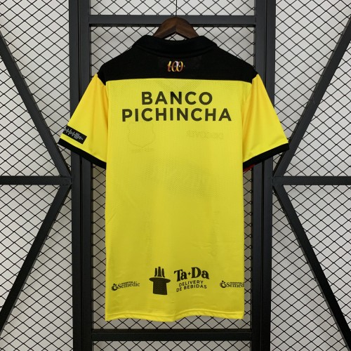 Barca Camisetas de Futbol Fans Version 1925-2025 Barcelona 100th Anniversary Yellow Soccer Jersey