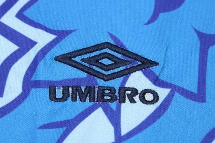 Retro Jersey 1992 England Away Blue Soocer Jersey Vintage Football Shirt