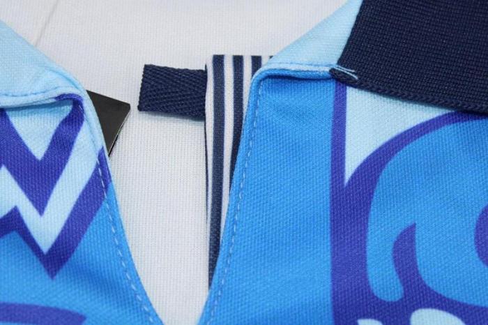 Retro Jersey 1992 England Away Blue Soocer Jersey Vintage Football Shirt