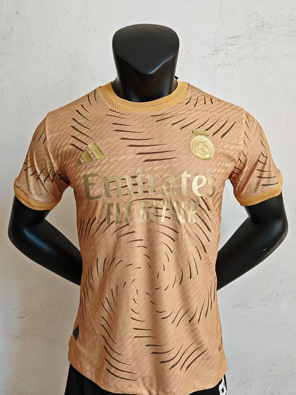 Player Version 2025-2026 Real Madrid Gold Special Edition Soccer Jersey Real Football Shirt