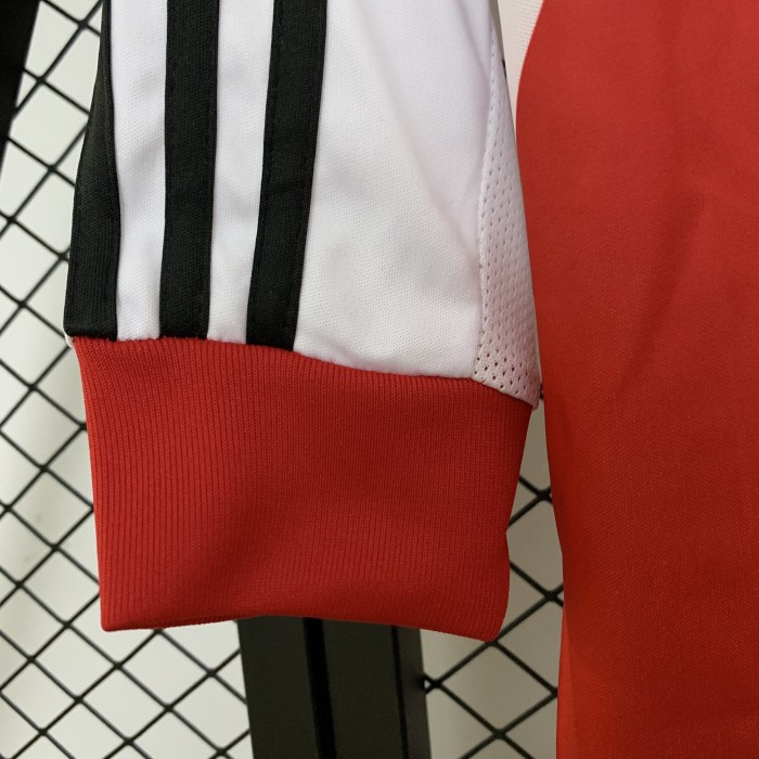 Long Sleeve Retro Jersey 2013-2014 River Plate Home Soccer Jersey LS Vintage Football Shirt