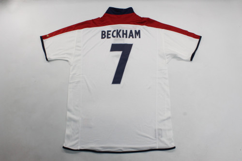 Retro Jersey 2004 England BECKHAM 7 Home Soccer Jersey Vintage Football Shirt