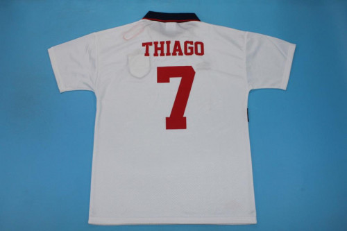 Retro Jersey England 1994 THIAGO 7 Home Soccer Jersey Vintage Football Shirt