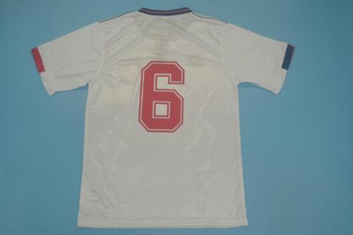 Retro Jersey 1989 England 6 Home Soccer Jersey Vintage Football Shirt