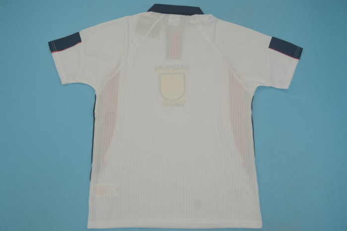 with Front Lettering Retro Jersey England 1998 Home White Soccer Jersey Vintage Football Shirt