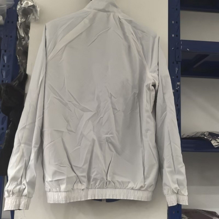 2025 Italy Blue/White Trench Coat Soccer Reversible Windbreaker Jacket