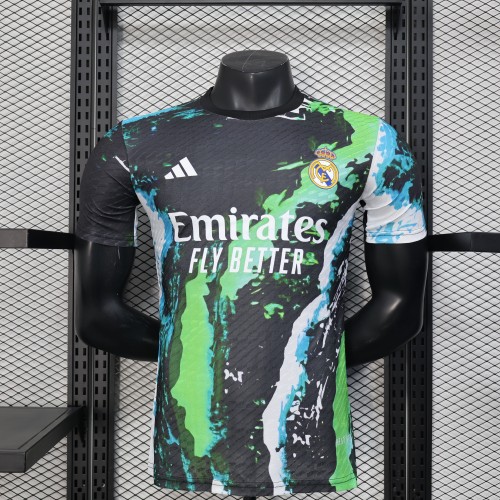 Player Version 2025-2026 Real Madrid Black/Green Special Edition Soccer Jersey Real Football Shirt