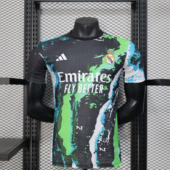 Player Version 2025-2026 Real Madrid Black/Green Special Edition Soccer Jersey Real Football Shirt