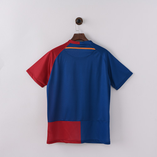 with Front Lettering Retro Jersey 2008-2009 Barcelona Home Soccer Jersey Vintage Camisetas de Futbol