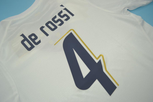 Retro Jersey 2006 Italy DE ROSSI 4 Away White Soccer Jersey Vintage Football Shirt