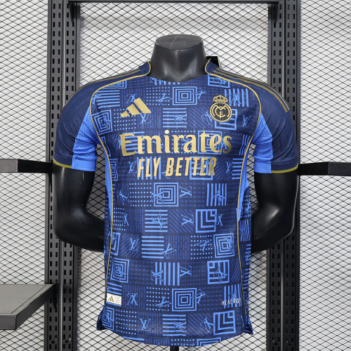 Player Version 2025-2026 Real Madrid Blue Special Edition Soccer Jersey Real Football Shirt