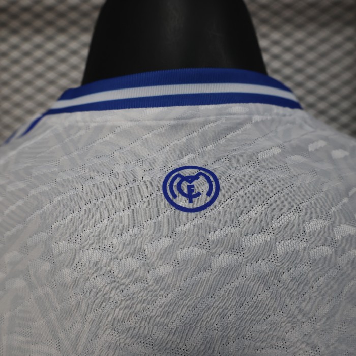 Player Version 2025-2026 Real Madrid White/Blue Special Edition Soccer Jersey Real Football Shirt