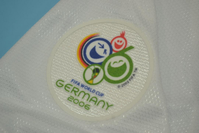 with World Cup Patch Retro Jersey 2006 Italy PIRLO 21 Away White Soccer Jersey Vintage Football Shirt