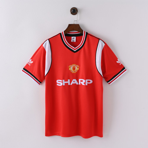 Retro Jersey 1985-1986 Manchester United Home Soccer Jersey Vintage Football Shirt
