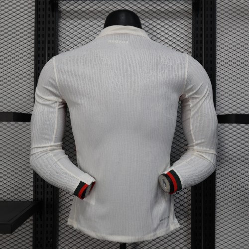 without Sponor Long Sleeve Logo Player Version 2025-2026 Chelsea Away White Soccer Jersey Football Shirt